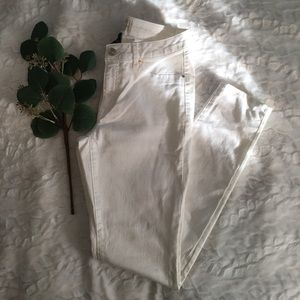 REWASH WHITE FITTED SKINNY STRETCH DENIM JEANS